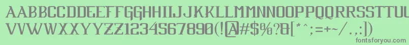 フォントCabaretByJuanCasco – 緑の背景に灰色の文字