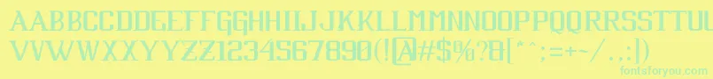 CabaretByJuanCasco Font – Green Fonts on Yellow Background