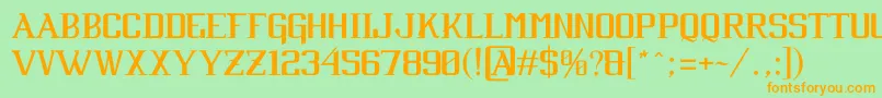 CabaretByJuanCasco Font – Orange Fonts on Green Background