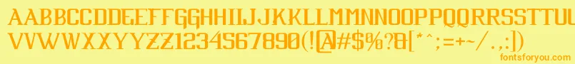 CabaretByJuanCasco Font – Orange Fonts on Yellow Background