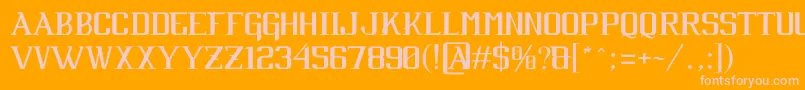 CabaretByJuanCasco Font – Pink Fonts on Orange Background