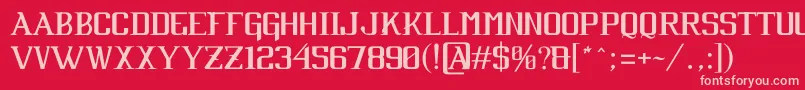 CabaretByJuanCasco Font – Pink Fonts on Red Background