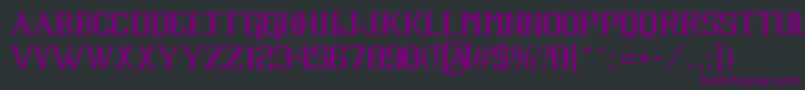 CabaretByJuanCasco Font – Purple Fonts on Black Background
