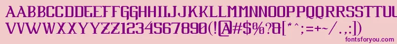 CabaretByJuanCasco Font – Purple Fonts on Pink Background