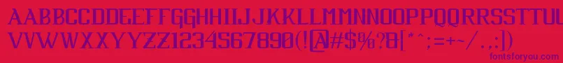 CabaretByJuanCasco Font – Purple Fonts on Red Background