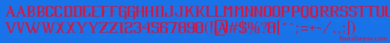 Шрифт CabaretByJuanCasco – красные шрифты на синем фоне