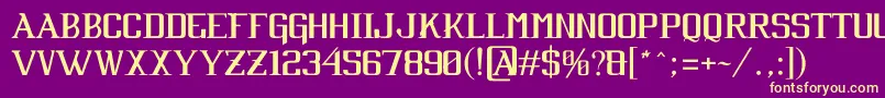 CabaretByJuanCasco Font – Yellow Fonts on Purple Background