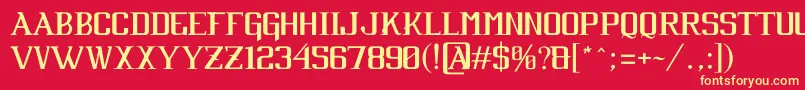 CabaretByJuanCasco Font – Yellow Fonts on Red Background