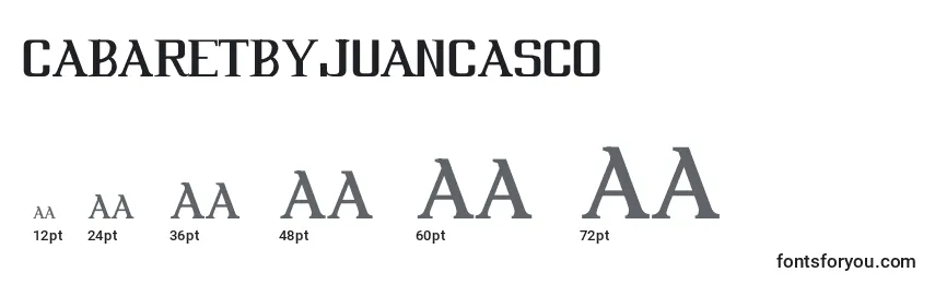 CabaretByJuanCasco Font Sizes