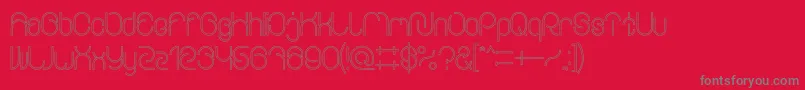 EverythingOutlined-fontti – harmaat kirjasimet punaisella taustalla