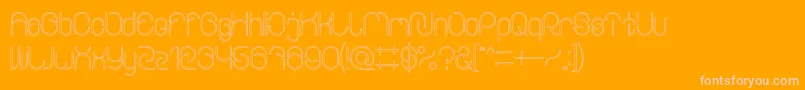 EverythingOutlined Font – Pink Fonts on Orange Background