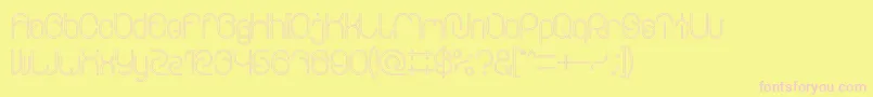 EverythingOutlined Font – Pink Fonts on Yellow Background