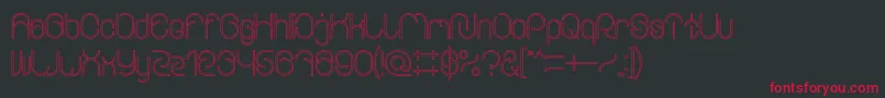 EverythingOutlined Font – Red Fonts on Black Background