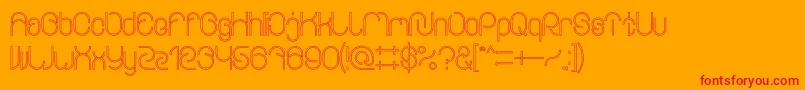 EverythingOutlined Font – Red Fonts on Orange Background