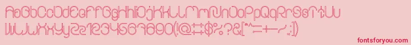 EverythingOutlined Font – Red Fonts on Pink Background