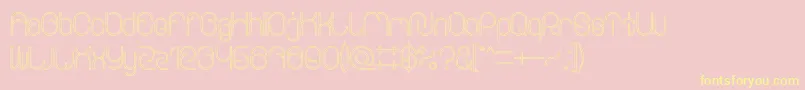 EverythingOutlined Font – Yellow Fonts on Pink Background