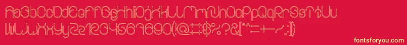 EverythingOutlined Font – Yellow Fonts on Red Background