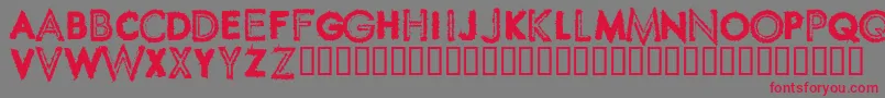 Spikcsw Font – Red Fonts on Gray Background