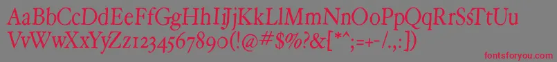 Hoperoundmedium Font – Red Fonts on Gray Background