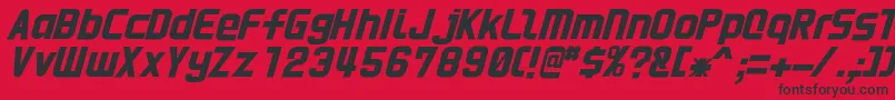 HnkaniItalic Font – Black Fonts on Red Background