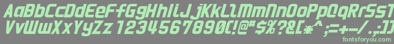 HnkaniItalic Font – Green Fonts on Gray Background