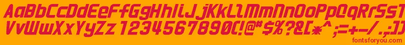 Шрифт HnkaniItalic – красные шрифты на оранжевом фоне