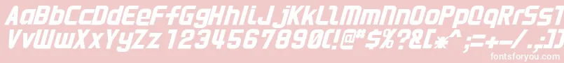 HnkaniItalic Font – White Fonts on Pink Background