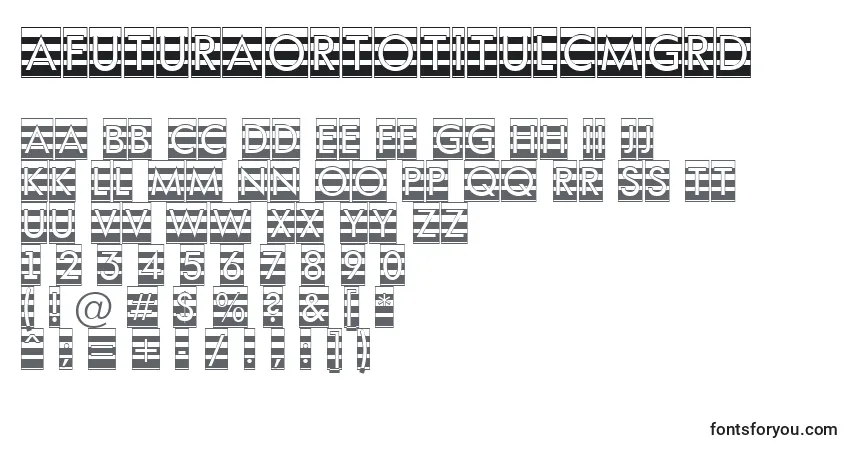 Schriftart AFuturaortotitulcmgrd – Alphabet, Zahlen, spezielle Symbole