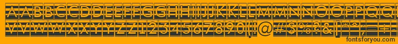 Czcionka AFuturaortotitulcmgrd – czarne czcionki na pomarańczowym tle