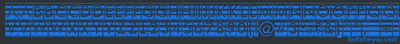 フォントAFuturaortotitulcmgrd – 黒い背景に青い文字