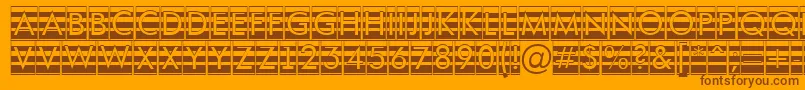 Шрифт AFuturaortotitulcmgrd – коричневые шрифты на оранжевом фоне
