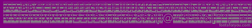 フォントAFuturaortotitulcmgrd – 紫の背景に灰色の文字