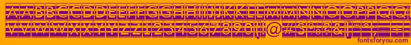 AFuturaortotitulcmgrd Font – Purple Fonts on Orange Background