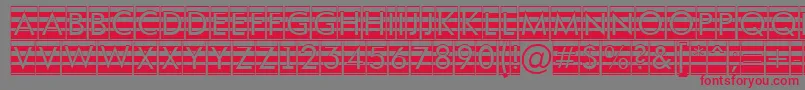 AFuturaortotitulcmgrd Font – Red Fonts on Gray Background