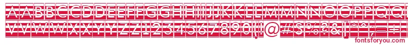 Czcionka AFuturaortotitulcmgrd – czerwone czcionki na białym tle