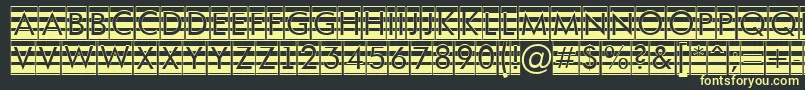 Czcionka AFuturaortotitulcmgrd – żółte czcionki na czarnym tle