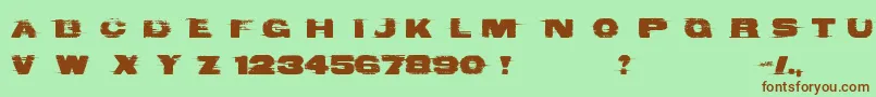 Czcionka BadComa – brązowe czcionki na zielonym tle