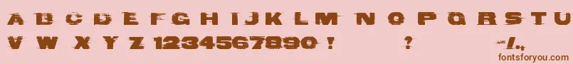 BadComa Font – Brown Fonts on Pink Background