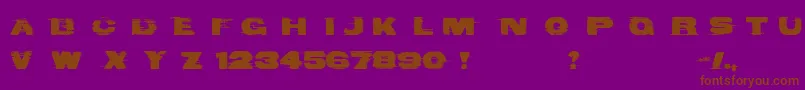 BadComa Font – Brown Fonts on Purple Background