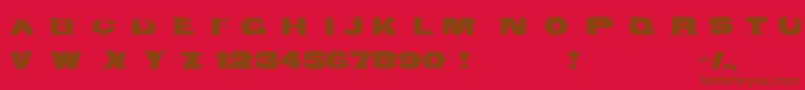 BadComa Font – Brown Fonts on Red Background