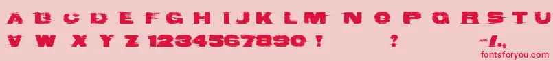 BadComa Font – Red Fonts on Pink Background