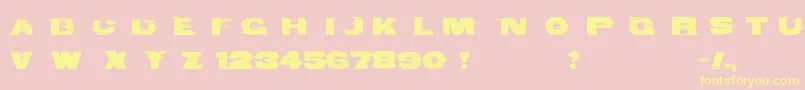 BadComa Font – Yellow Fonts on Pink Background