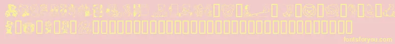 TeddybersToo Font – Yellow Fonts on Pink Background