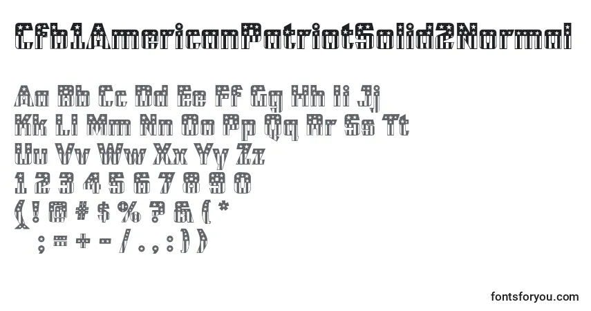 Schriftart Cfb1AmericanPatriotSolid2Normal – Alphabet, Zahlen, spezielle Symbole