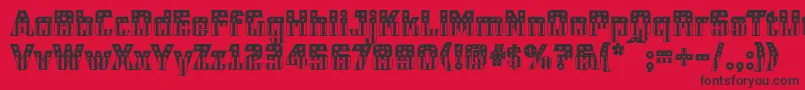 Cfb1AmericanPatriotSolid2Normal Font – Black Fonts on Red Background