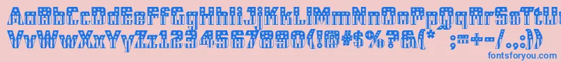 Cfb1AmericanPatriotSolid2Normal Font – Blue Fonts on Pink Background