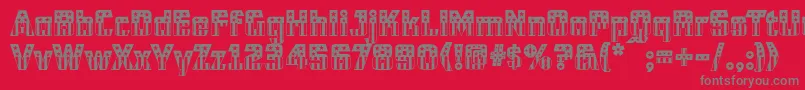 Cfb1AmericanPatriotSolid2Normal-fontti – harmaat kirjasimet punaisella taustalla