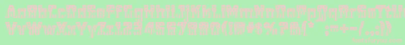 Cfb1AmericanPatriotSolid2Normal Font – Pink Fonts on Green Background