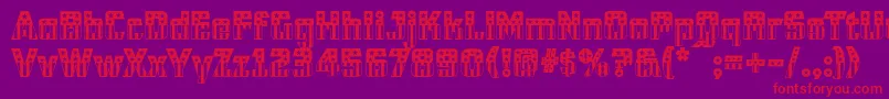 Cfb1AmericanPatriotSolid2Normal Font – Red Fonts on Purple Background