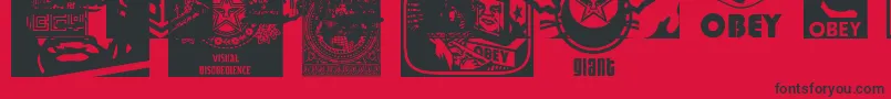 Más sobre la fuente ObeypotpourriCaps fuente ObeypotpourriCaps – Fuentes Negras Sobre Fondo Rojo